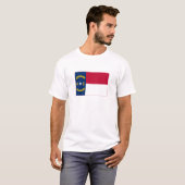 T-shirt Drapeau de l'État de Caroline du Nord (Devant entier)