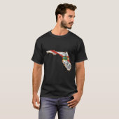 T-shirt Drapeau De L'État De Floride (Devant entier)
