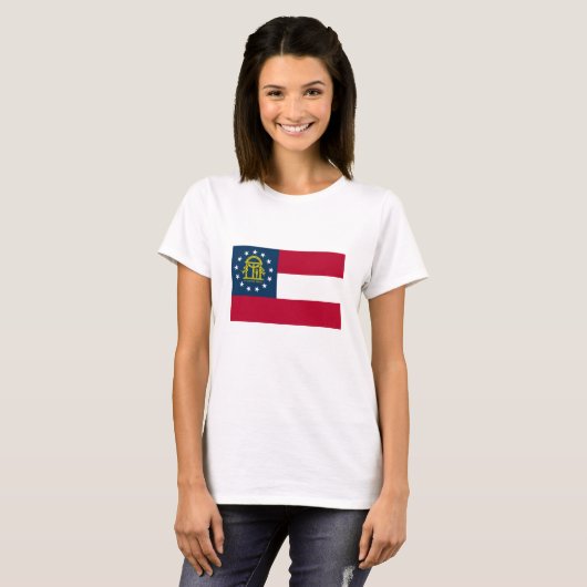T-shirt Drapeau de l'État de Géorgie (Devant entier)