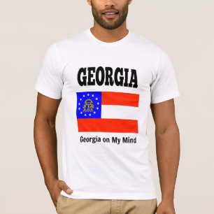 T-shirt Drapeau de l'Etat de Géorgie et devise