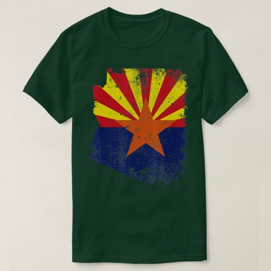 T-shirt Drapeau de l'État de l'Arizona drapeau de l'Arizon (Design devant)
