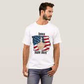 T-shirt Drapeau de l'état de l'Iowa (Devant entier)
