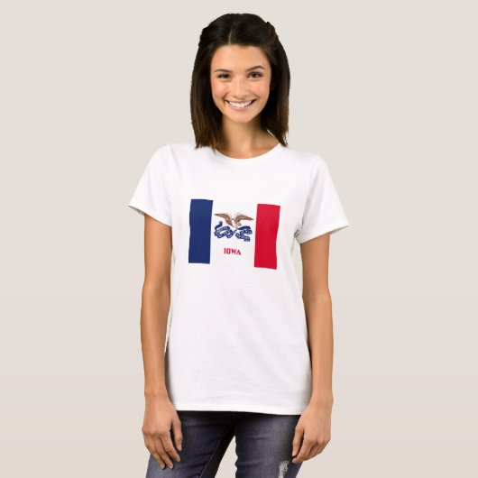 T-shirt Drapeau de l'État de l'Iowa (Devant entier)