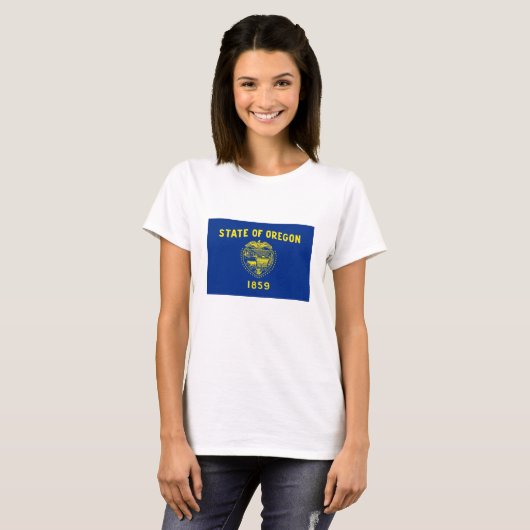 T-shirt Drapeau de l'État de l'Oregon (Devant entier)
