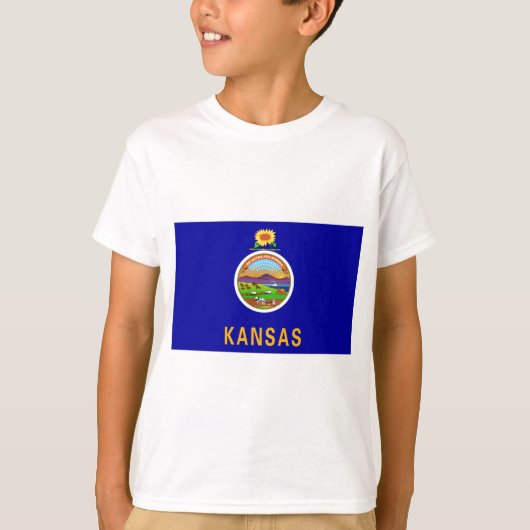 T-shirt Drapeau de l'État du Kansas (Devant)