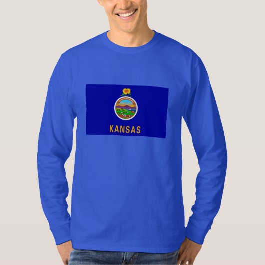 T-shirt Drapeau de l'État du Kansas (Devant)