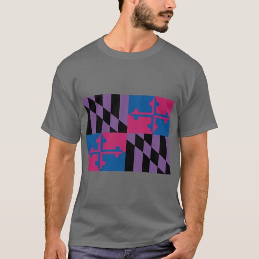 T-shirt Drapeau de l'État du Maryland (Devant)