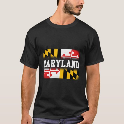 T-shirt Drapeau de l'État du Maryland (Devant)