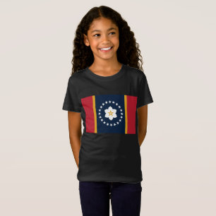 T-Shirt Drapeau de l'État du Mississippi : le Magnolia d'A