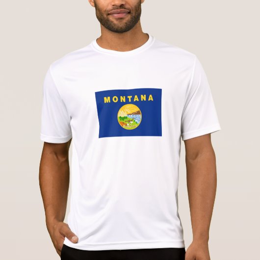 T-shirt Drapeau de l'État du Montana (Devant)