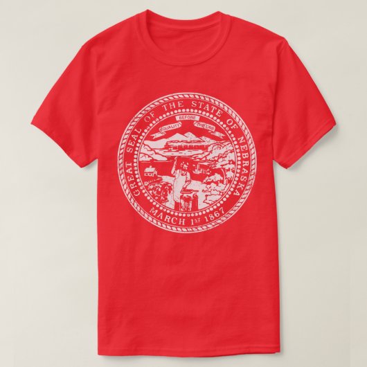 T-shirt Drapeau de l'État du Nebraska Retro désorganisé (Design devant)