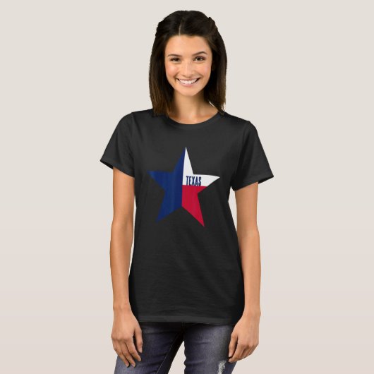 T-shirt Drapeau De L'État Du Texas (Devant entier)