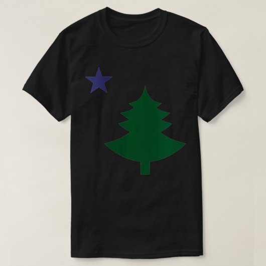 T-shirt Drapeau de l'État du Vieux-Maine 1901 Pine Tree VN (Design devant)