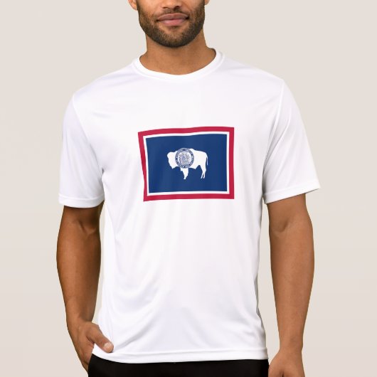 T-shirt Drapeau de l'État du Wyoming (Devant)