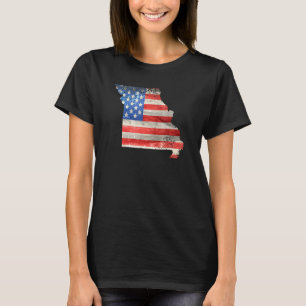 T-shirt Drapeau de l'État patriotique du Missouri USA pour