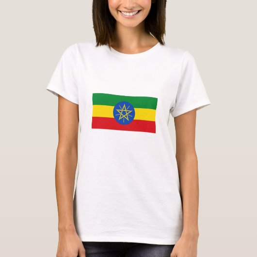 T-shirt Drapeau de l'Éthiopie (Devant)