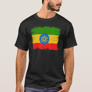 T-shirt Drapeau de l'Éthiopie vintage Fête de l'indépendan