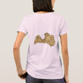 T-shirt Drapeau de Lettonie+Carte+T-shirt Texte (Dos)