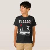 T-shirt Drapeau de levage pour pêche sur glace pour drapea (Devant entier)