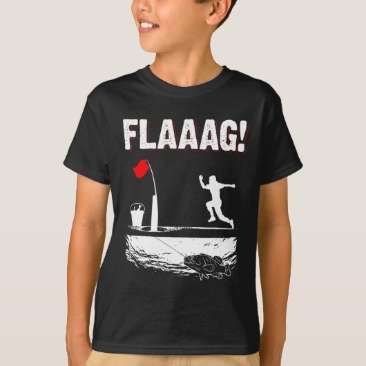 T-shirt Drapeau de levage pour pêche sur glace pour drapea (Devant)