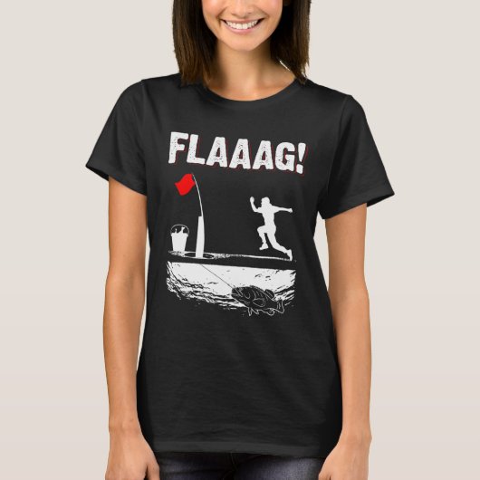 T-shirt Drapeau de levage pour pêche sur glace pour pêche (Devant)