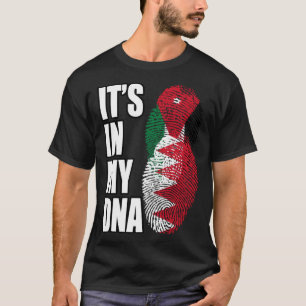 T-shirt Drapeau de l'héritage ADN mixte jordanien et bahre