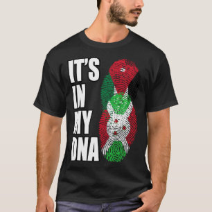 T-shirt Drapeau de l'héritage ADN mixte jordanien et burun