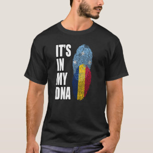 T-shirt Drapeau de l'héritage ADN mixte tchadien et micron