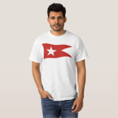 T-shirt Drapeau de ligne Titanic Star avec étoile blanche (Devant entier)