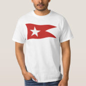 T-shirt Drapeau de ligne Titanic Star avec étoile blanche (Devant)