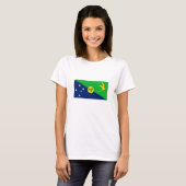 T-shirt Drapeau de l'Île Christmas (Devant entier)
