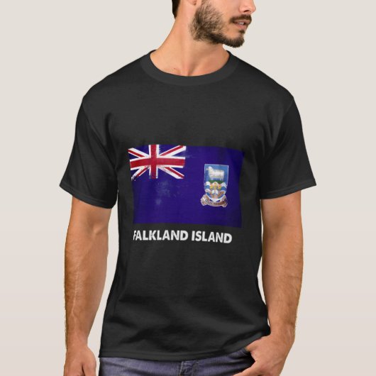 T-shirt Drapeau de l'île Falkland (Devant)