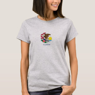 T-shirt Drapeau de l'Illinois