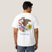 T-shirt Drapeau de l'Illinois (Dos entier)