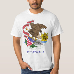 T-shirt Drapeau de l'Illinois