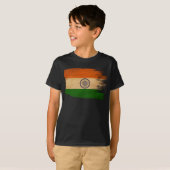 T-shirt Drapeau de l'Inde (Devant entier)