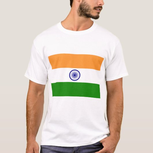 T-shirt Drapeau de l'Inde (Devant)