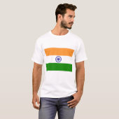 T-shirt Drapeau de l'Inde (Devant entier)