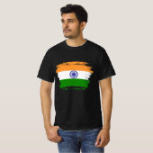 T-shirt Drapeau de l'Inde (Devant entier)