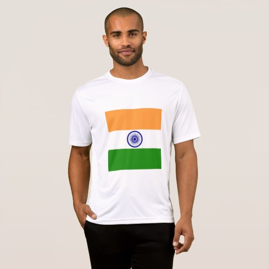 T-shirt Drapeau de l'Inde (Devant entier)
