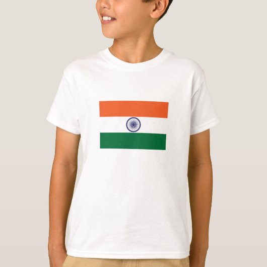 T-shirt Drapeau de l'Inde (Devant)