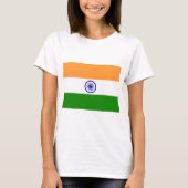 T-shirt Drapeau de l'Inde (Devant)