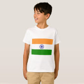 T-shirt Drapeau de l'Inde (Devant entier)