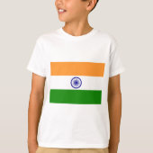 T-shirt Drapeau de l'Inde (Devant)