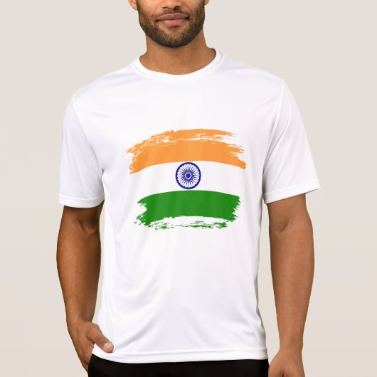 T-shirt Drapeau de l'Inde (Devant)