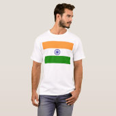 T-shirt Drapeau de l'Inde - तिरंगा - भारतकाध्वज (Devant entier)