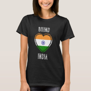 T-shirt Drapeau de l'Inde Cœur Ville de Bhind