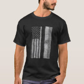T-shirt Drapeau de l'Inde et des États-Unis, Indiens-Améri (Devant)