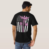 T-shirt Drapeau de l'infirmière autorisée RN USA (Dos entier)