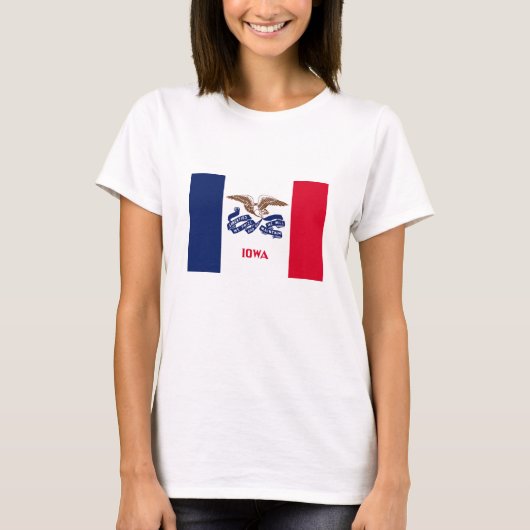 T-shirt Drapeau de l'Iowa (Devant)